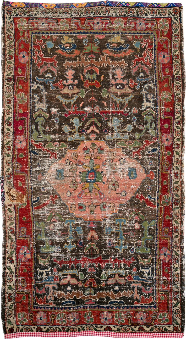 Vintage Persian Hamadan Distressed Rug, No.25920 - Gss