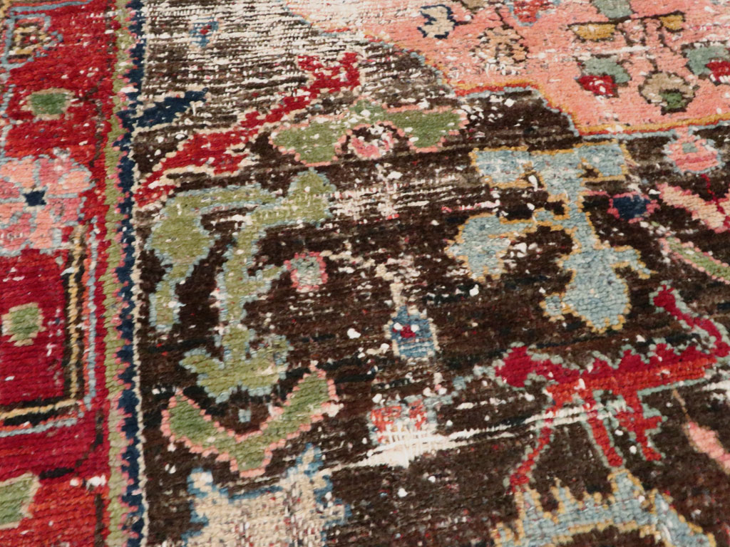 Vintage Persian Hamadan Distressed Rug, No.25920 - Gss