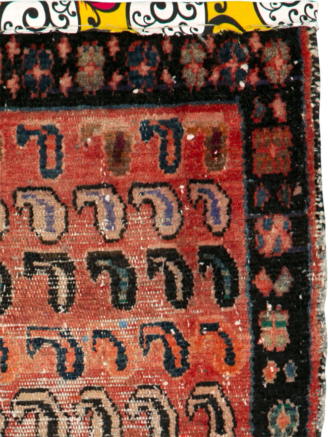 Vintage Persian Hamadan Distressed Rug, No.25926 - Gss