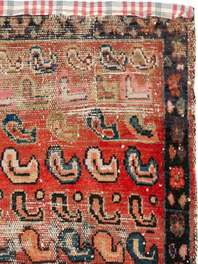 Vintage Persian Hamadan Distressed Rug, No.25926 - Gss