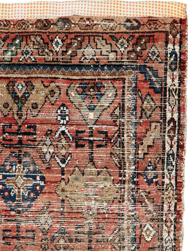 Vintage Persian Hamadan Distressed Rug, No.25928 - Gss