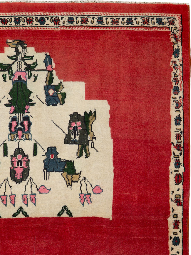 Vintage Persian Mahal Rug, No.25938 - Gss