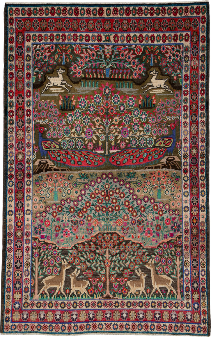 Vintage Persian Hamadan Rug, No.25942 - Gss