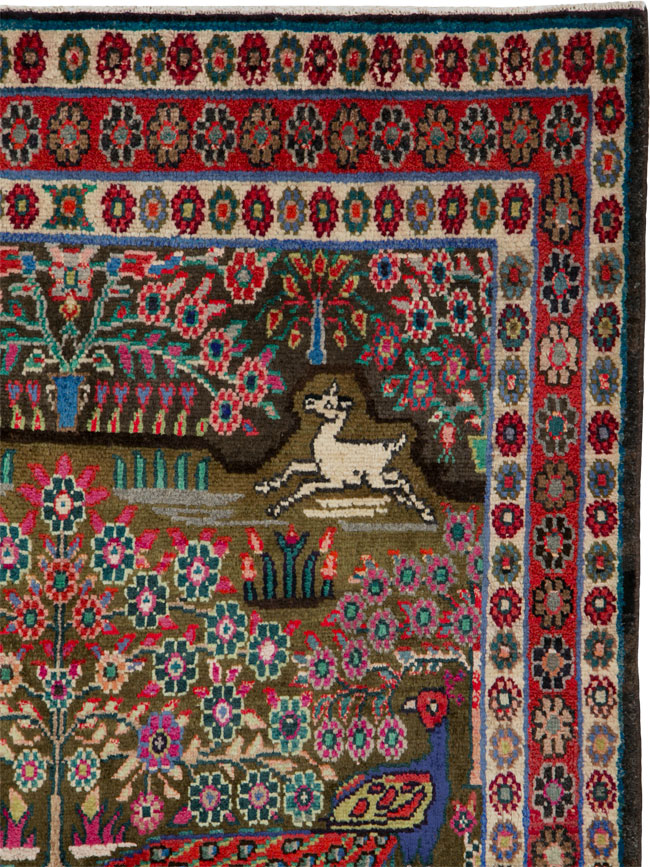 Vintage Persian Hamadan Rug, No.25942 - Gss