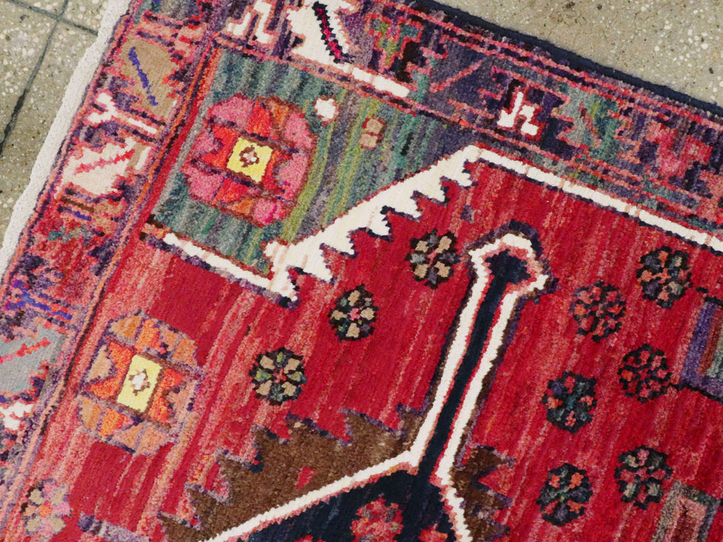 Vintage Persian Kurd Throw Rug, No.25956 - Gss