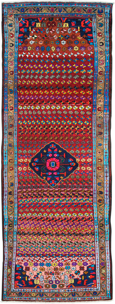 Vintage Persian Hamadan Runner, No.25959 - Gss