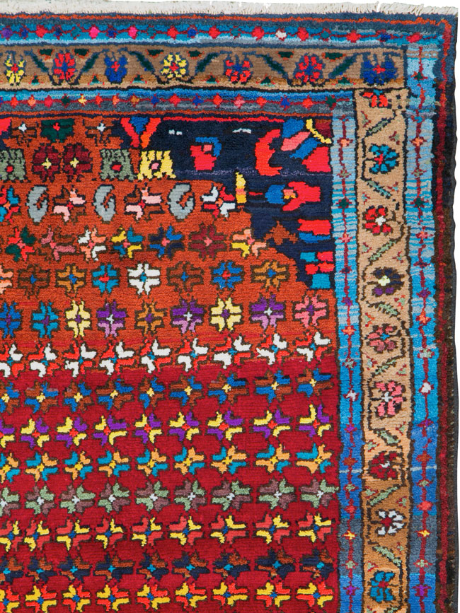 Vintage Persian Hamadan Runner, No.25959 - Gss