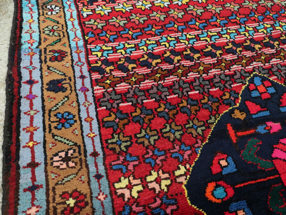 Vintage Persian Hamadan Runner, No.25959 - Gss