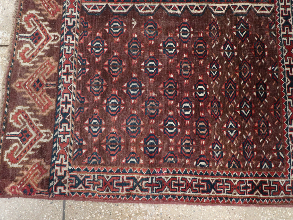 Antique Central Asian Tekke Tribal Accent Rug, No.25991 - Gss