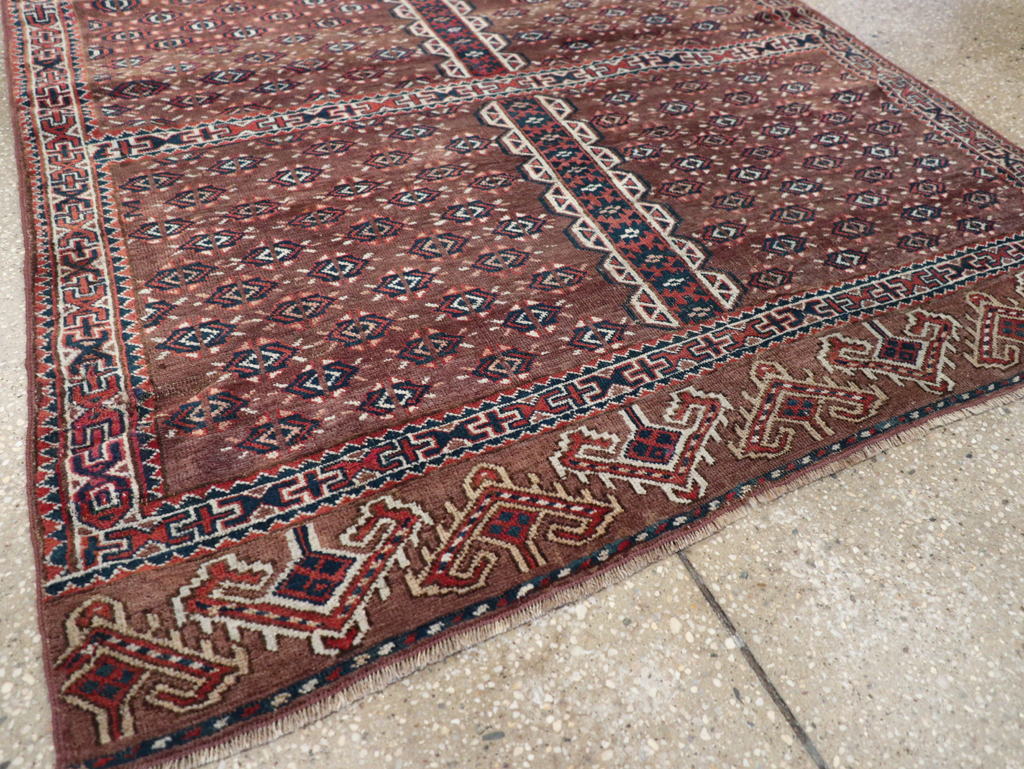 Antique Central Asian Tekke Tribal Accent Rug, No.25991 - Gss