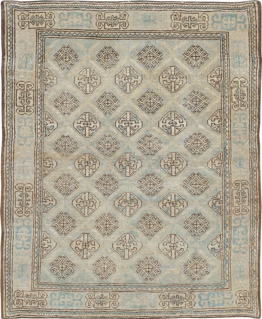 Vintage Persian Kurd Square Accent Rug, No.26008 - Gss