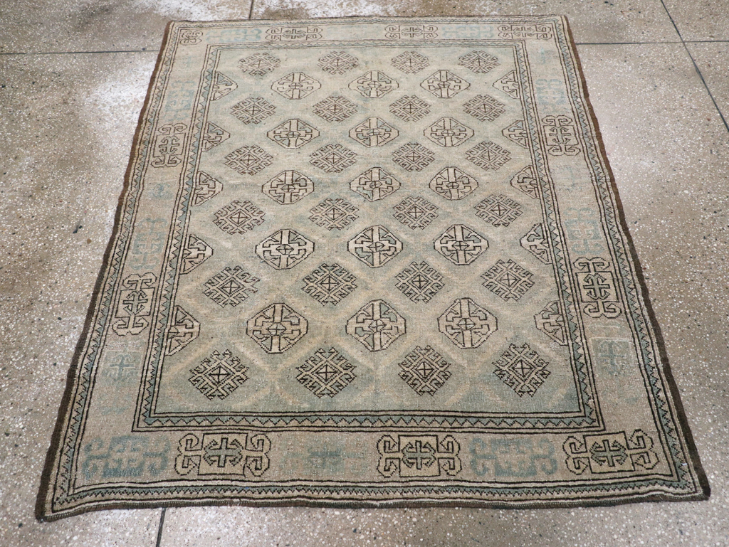 Vintage Persian Kurd Square Accent Rug, No.26008 - Gss