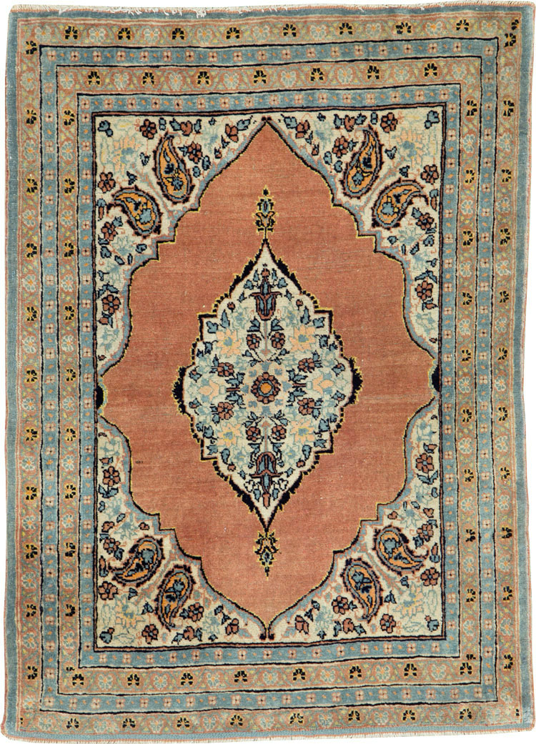 Antique Persian Tabriz Hagi Jalili Throw Rug, No.26019 - Gss