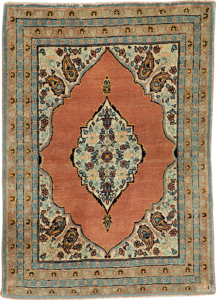 Antique Persian Tabriz Hagi Jalili Throw Rug, No.26019 - Gss