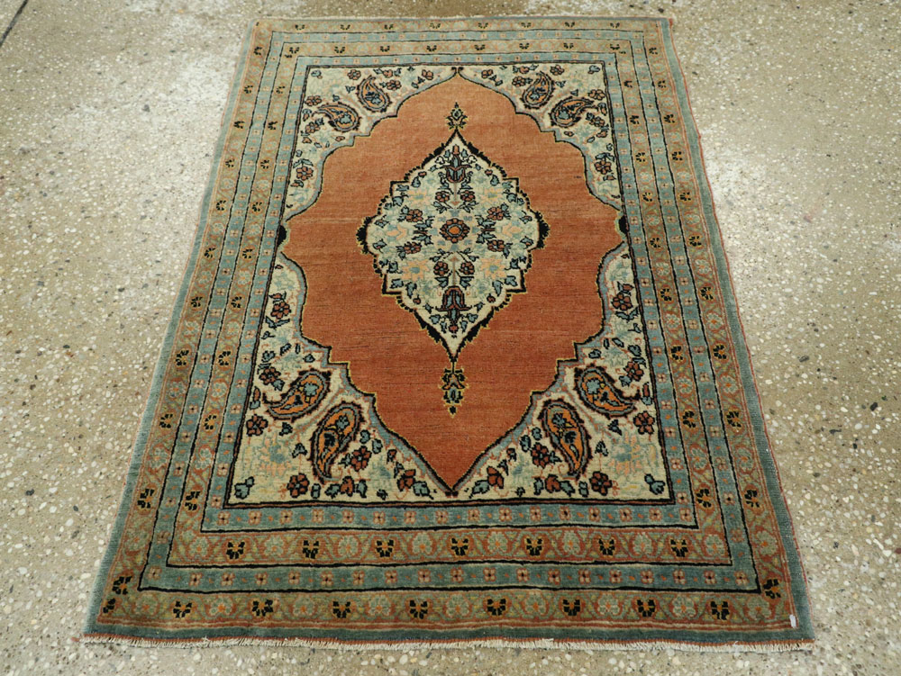 Antique Persian Tabriz Hagi Jalili Throw Rug, No.26019 - Gss