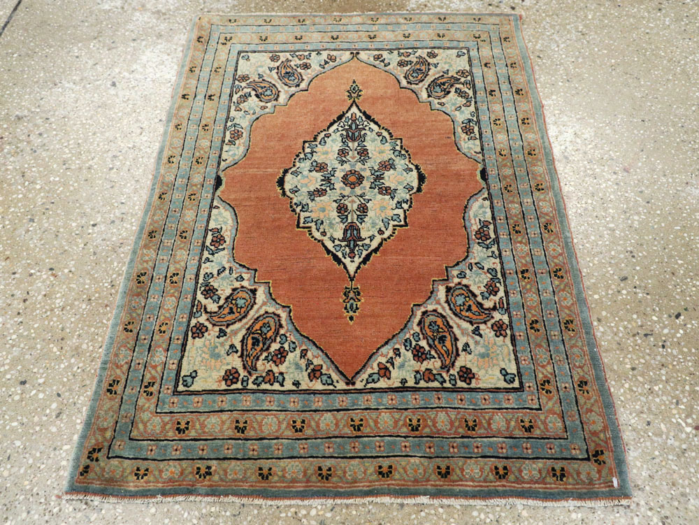 Antique Persian Tabriz Hagi Jalili Throw Rug, No.26019 - Gss