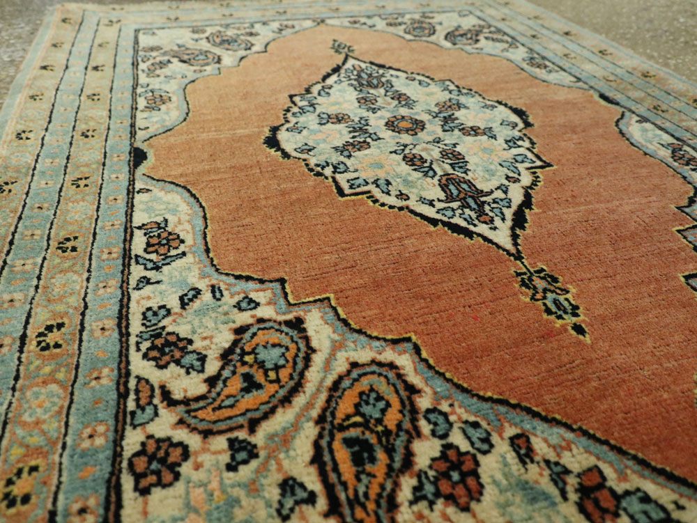 Antique Persian Tabriz Hagi Jalili Throw Rug, No.26019 - Gss