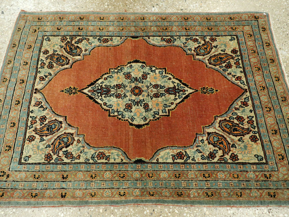 Antique Persian Tabriz Hagi Jalili Throw Rug, No.26019 - Gss