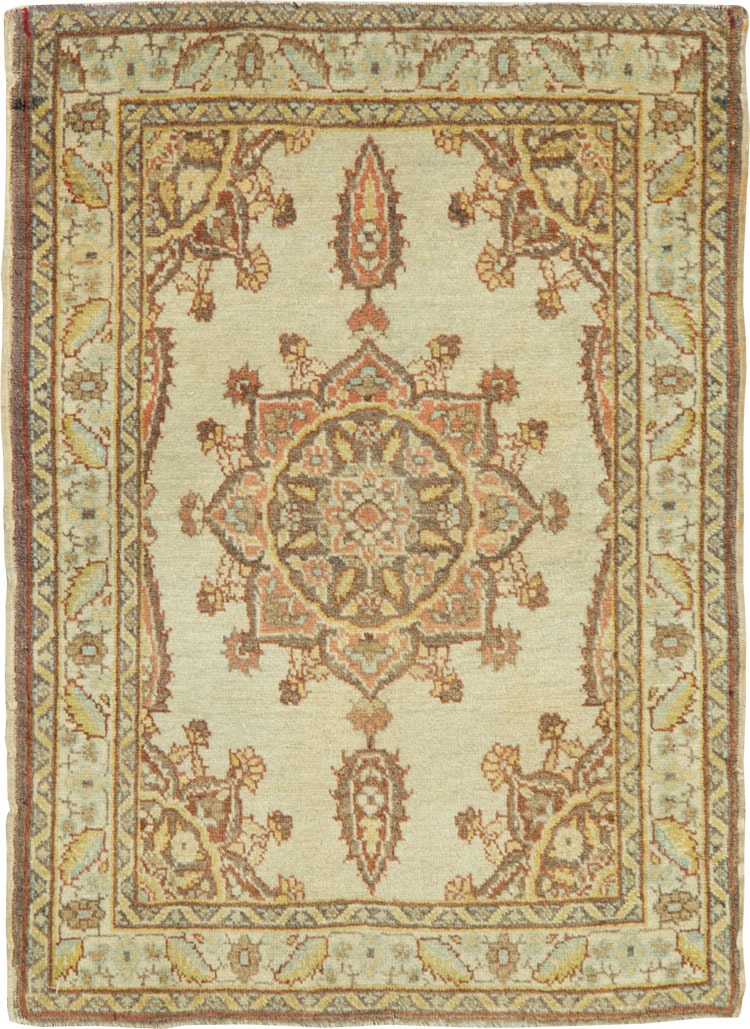 Antique Persian Tabriz Throw Rug, No.26020 - Gss