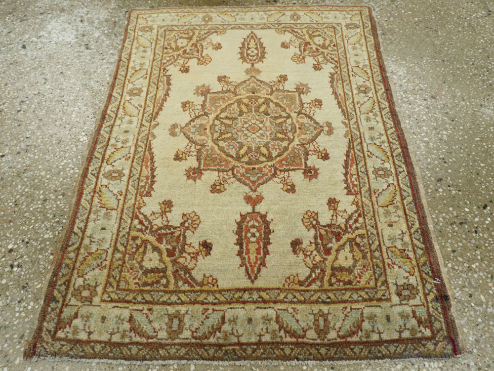 Antique Persian Tabriz Throw Rug, No.26020 - Gss