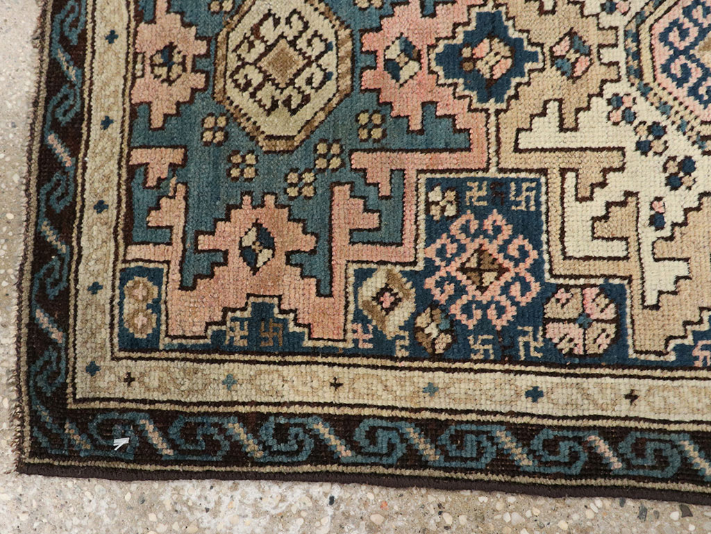 Antique Caucasian Shirvan Throw Rug, No.26027 - Gss