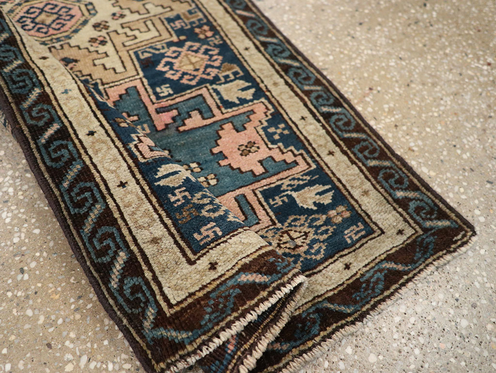 Antique Caucasian Shirvan Throw Rug, No.26027 - Gss