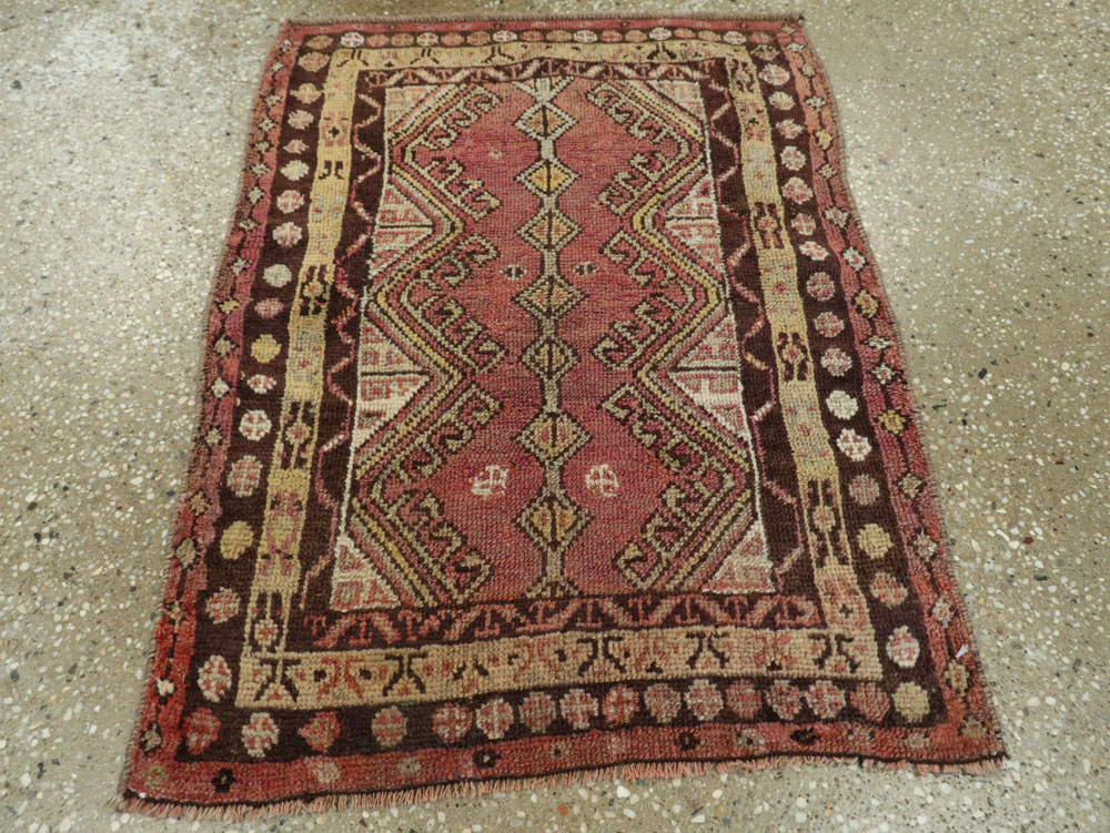 Vintage Turkish Anatolian Throw Rug, No.26037 - Gss