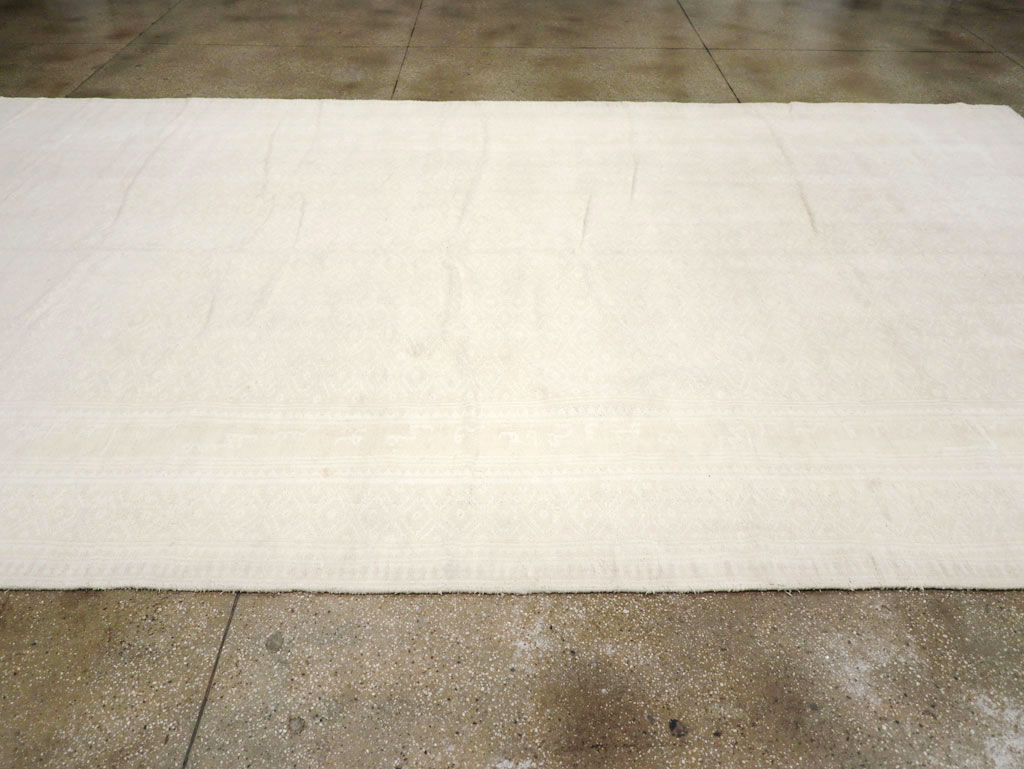 Vintage Persian Cotton Flatweave Kilim Long and Narrow Carpet, No.26041 - Gss