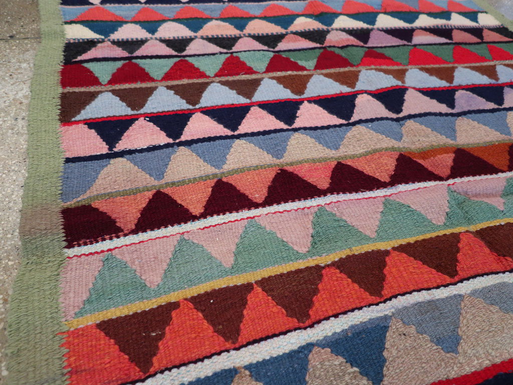 Vintage Persian Flatweave Accent Rug, No.26079 - Gss