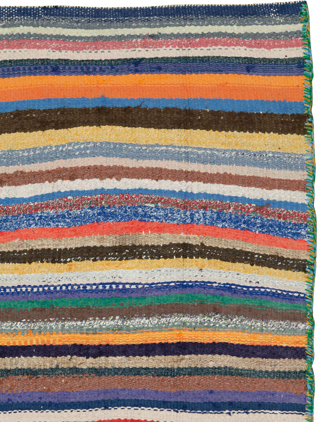 Vintage Persian Flatweave Kilim Throw Rug, No.26118 - Gss