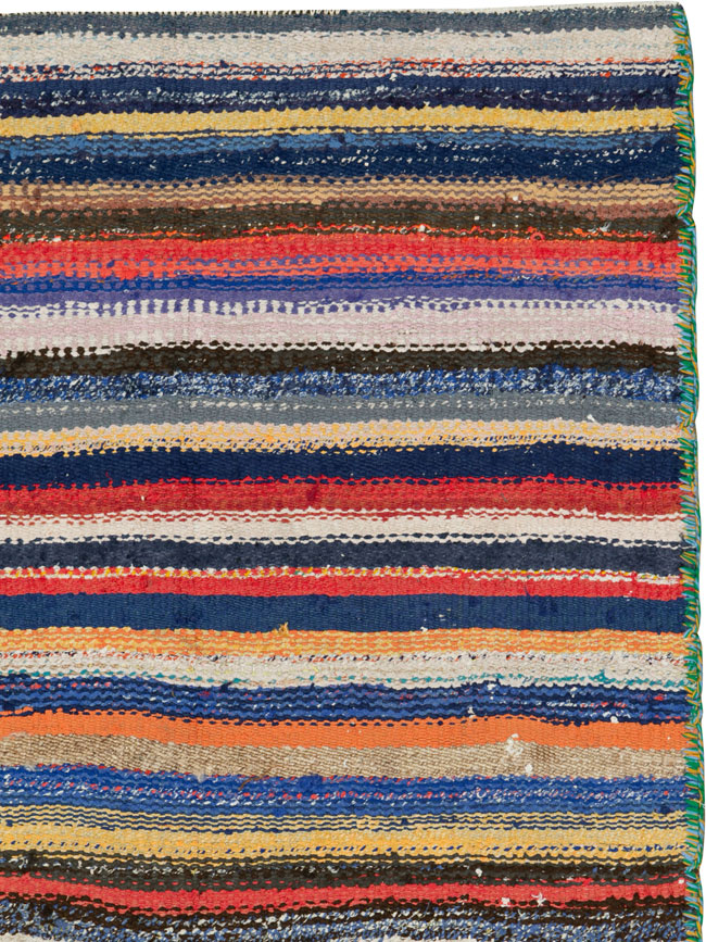 Vintage Persian Flatweave Kilim Throw Rug, No.26118 - Gss