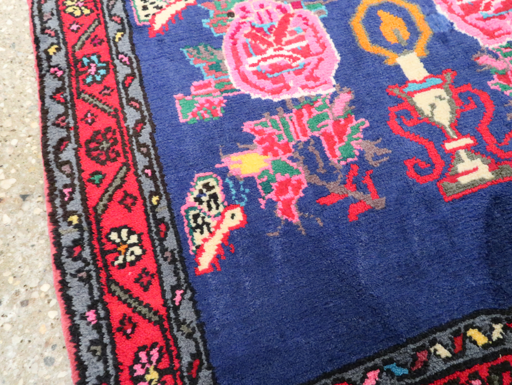 Vintage Persian Hamadan Throw Rug, No.26155 - Gss