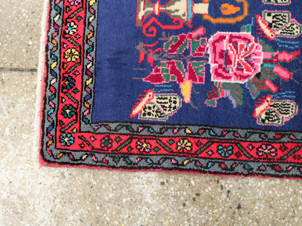 Vintage Persian Hamadan Throw Rug, No.26155 - Gss