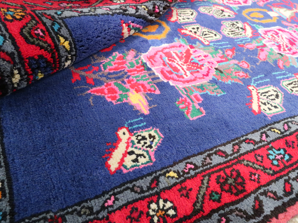 Vintage Persian Hamadan Throw Rug, No.26155 - Gss
