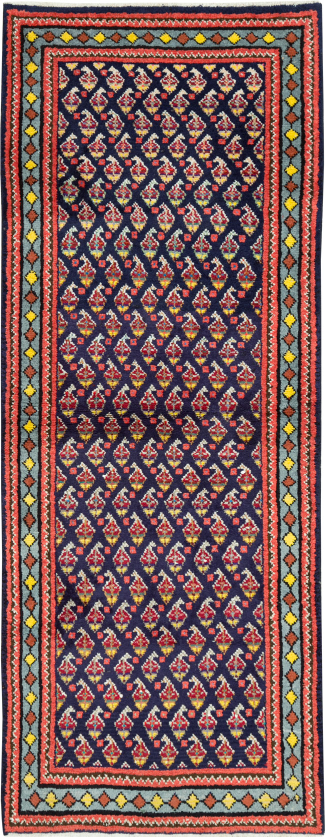 Vintage Persian Hamadan Throw Rug, No.26178 - Gss
