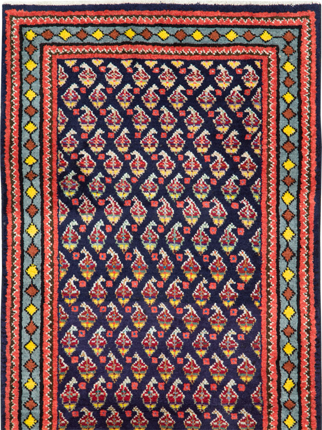Vintage Persian Hamadan Throw Rug, No.26178 - Gss