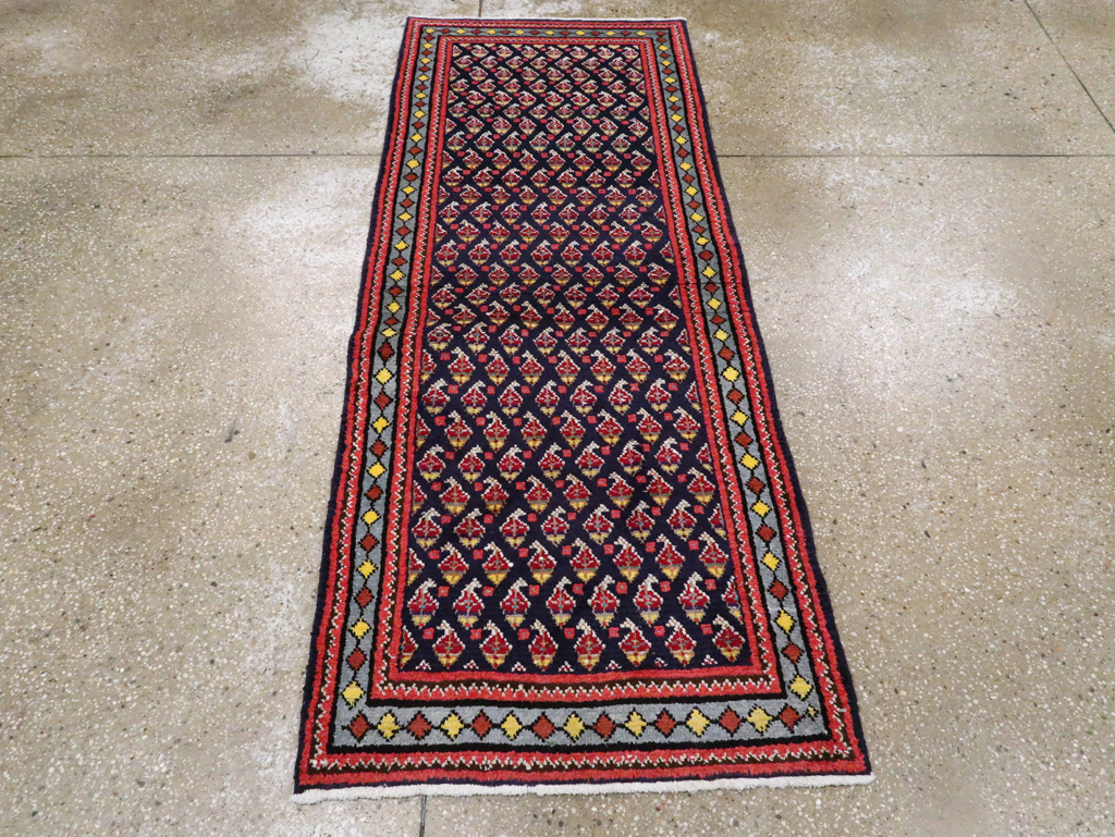 Vintage Persian Hamadan Throw Rug, No.26178 - Gss