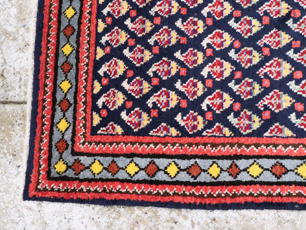 Vintage Persian Hamadan Throw Rug, No.26178 - Gss