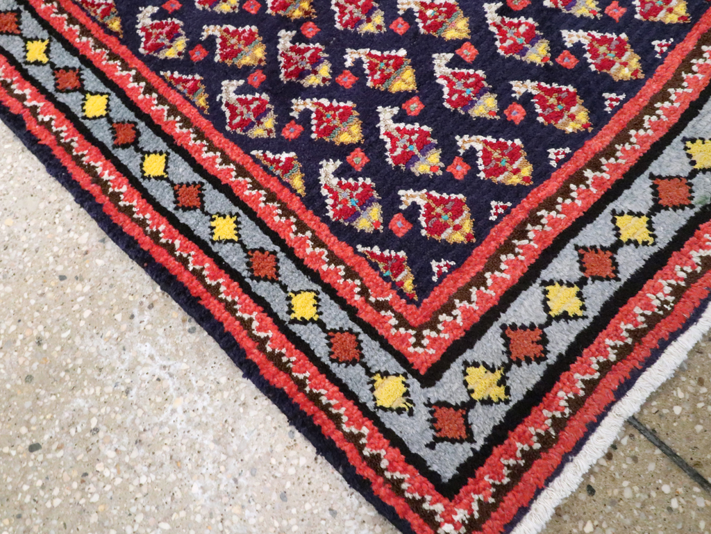Vintage Persian Hamadan Throw Rug, No.26178 - Gss