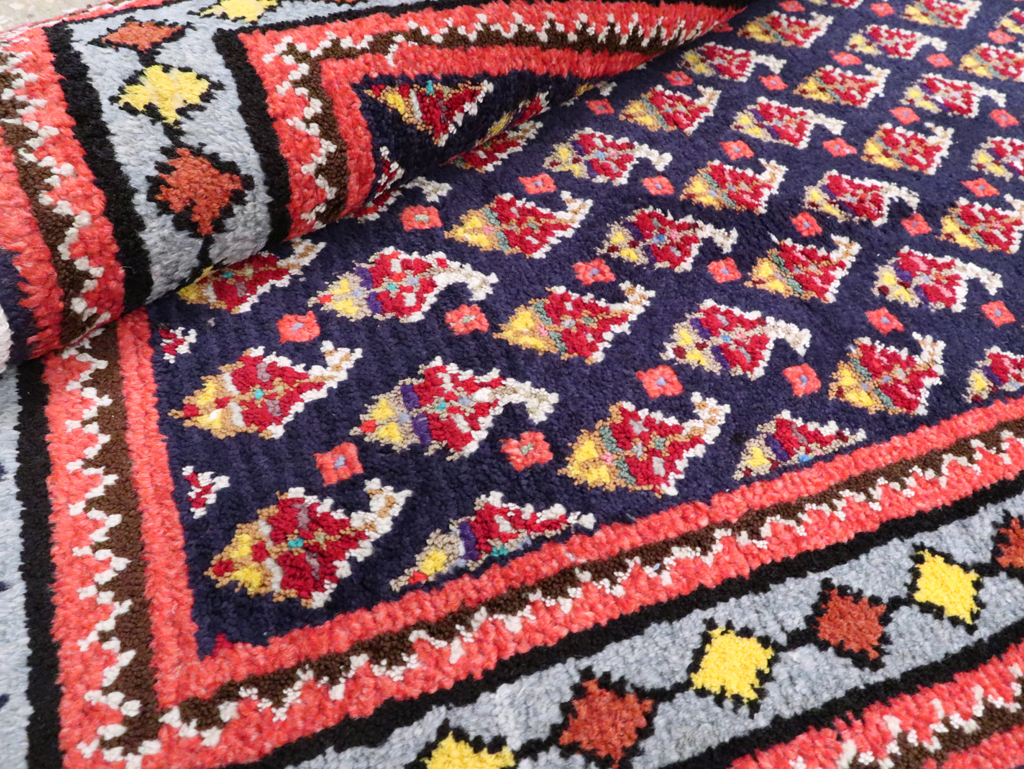Vintage Persian Hamadan Throw Rug, No.26178 - Gss