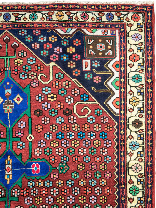 Vintage Persian Hamadan Rug, No.26180 - Gss