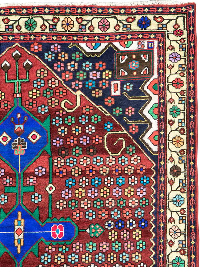 Vintage Persian Hamadan Rug, No.26180 - Gss