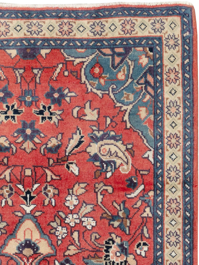 Vintage Persian Tabriz Throw Rug (Pair: 1 of 2), No.26189 - Gss