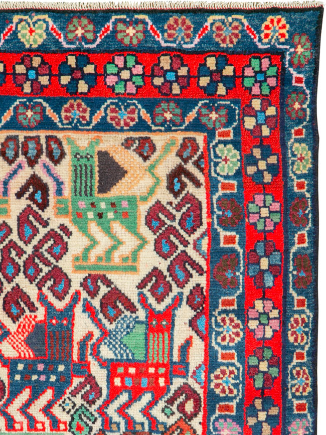 Vintage Persian Hamadan Rug, No.26213 - Gss