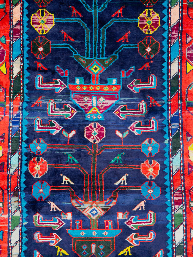 Vintage Persian Hamadan Rug, No.26214 - Gss