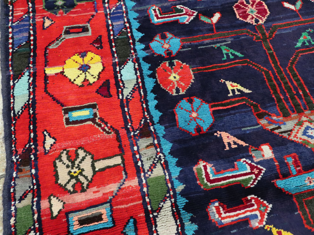 Vintage Persian Hamadan Rug, No.26214 - Gss