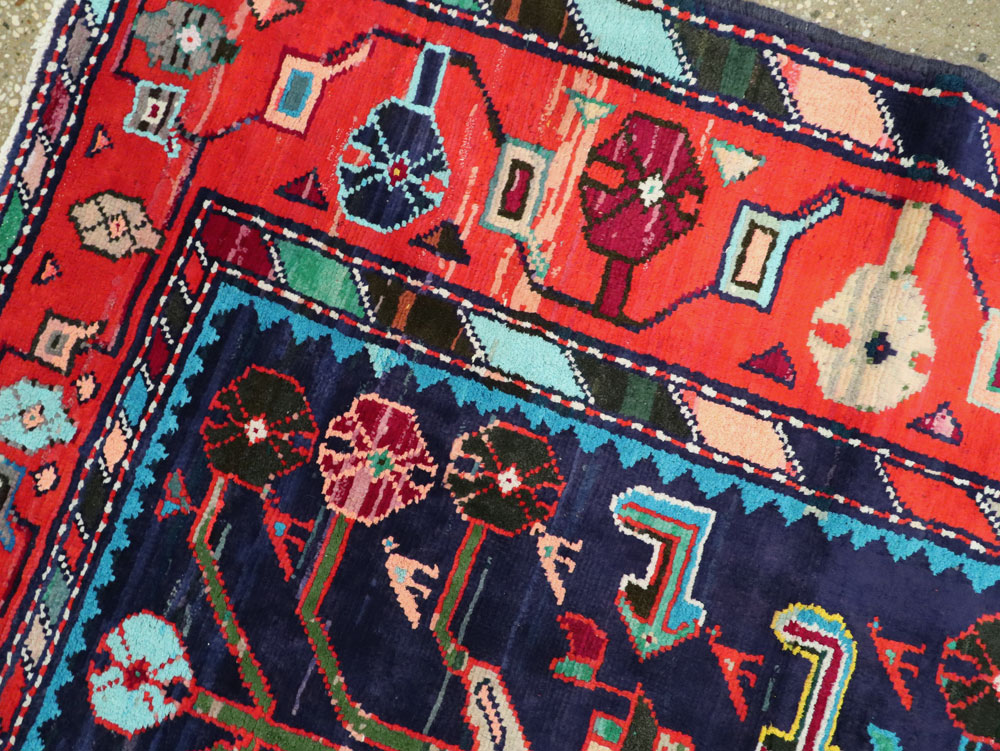 Vintage Persian Hamadan Rug, No.26214 - Gss