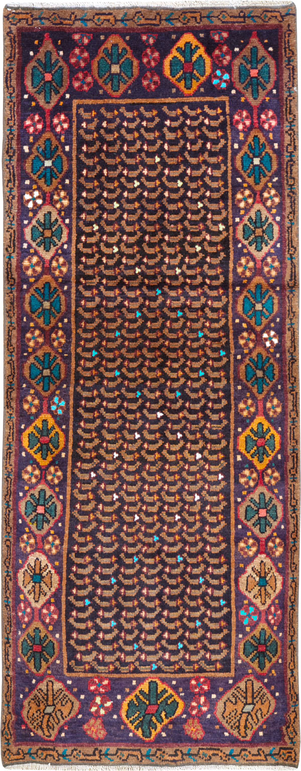Vintage Persian Baluch Throw Rug, No.26219 - Gss