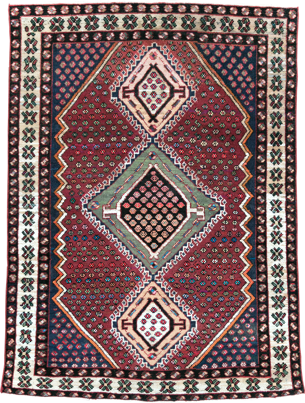 Vintage Persian Shiraz Rug, No.26248 - Gss