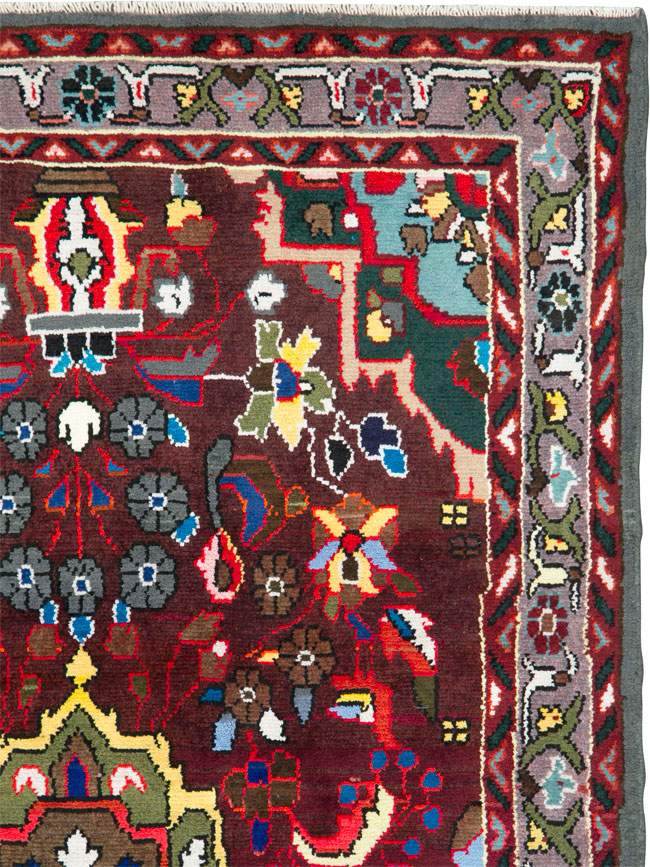 Vintage Persian Hamadan Rug, No.26263 - Gss